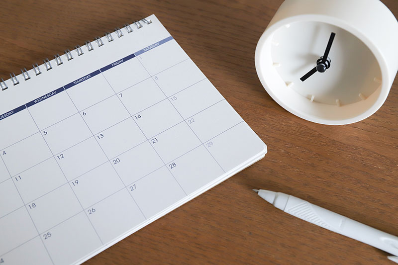 カレンダーと時計